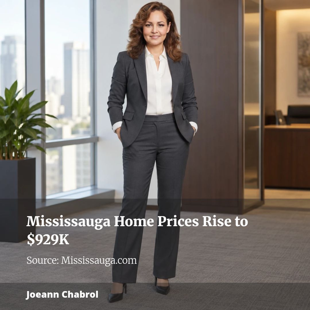 Mississauga home prices jump 3.5 per cent to $929,600 in September 2026